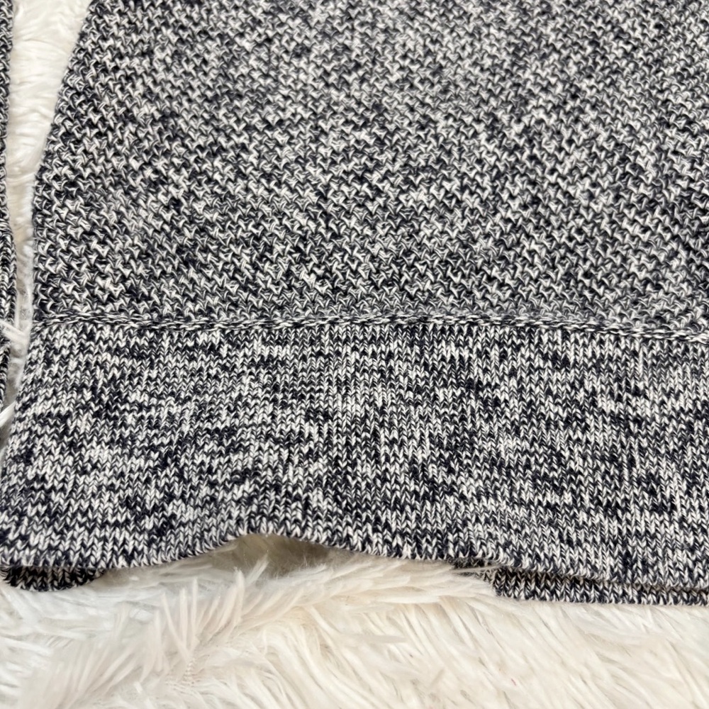 LOFT Navy and White Marled Knit crew neck Sweater long sleeve - Picture 3 of 10